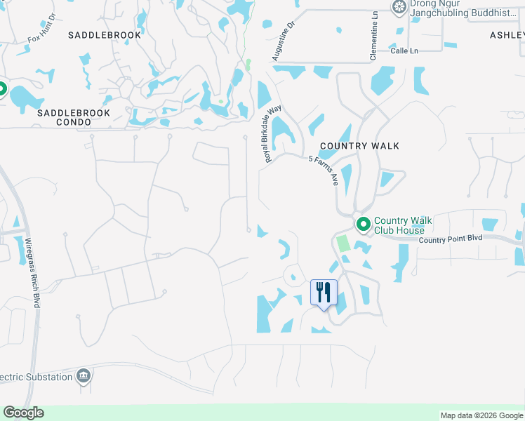 map of restaurants, bars, coffee shops, grocery stores, and more near 4443 Olympic Club Way in Wesley Chapel