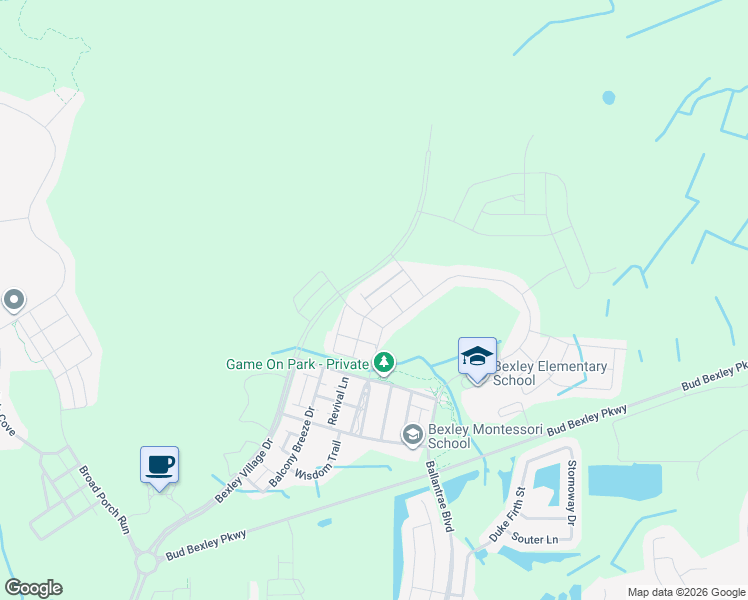 map of restaurants, bars, coffee shops, grocery stores, and more near 4794 Bexley Village Drive in Land O' Lakes