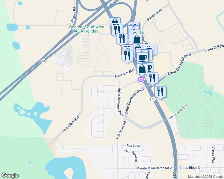 map of restaurants, bars, coffee shops, grocery stores, and more near 266 Sahalli Court in Davenport