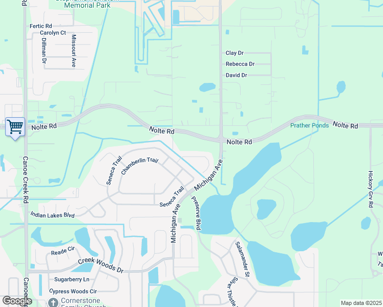 map of restaurants, bars, coffee shops, grocery stores, and more near 4110 Maidu Court in Saint Cloud