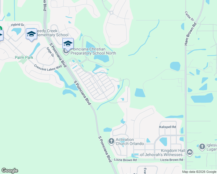 map of restaurants, bars, coffee shops, grocery stores, and more near 4959 Bond Street East in Kissimmee
