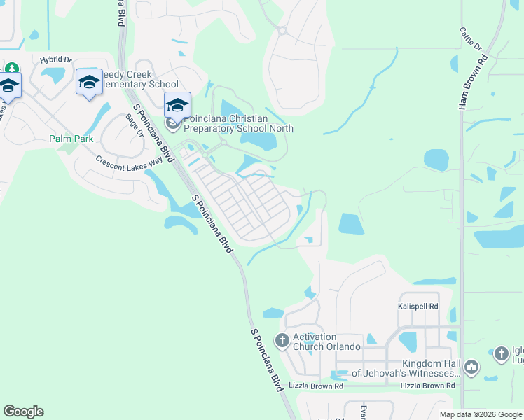 map of restaurants, bars, coffee shops, grocery stores, and more near 4959 Bond Street East in Kissimmee