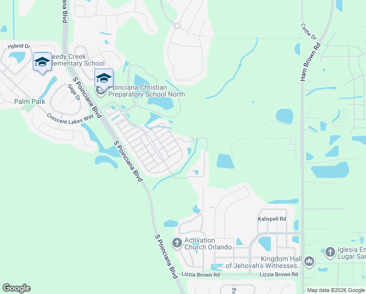 map of restaurants, bars, coffee shops, grocery stores, and more near 4923 Pall Mall Street East in Kissimmee