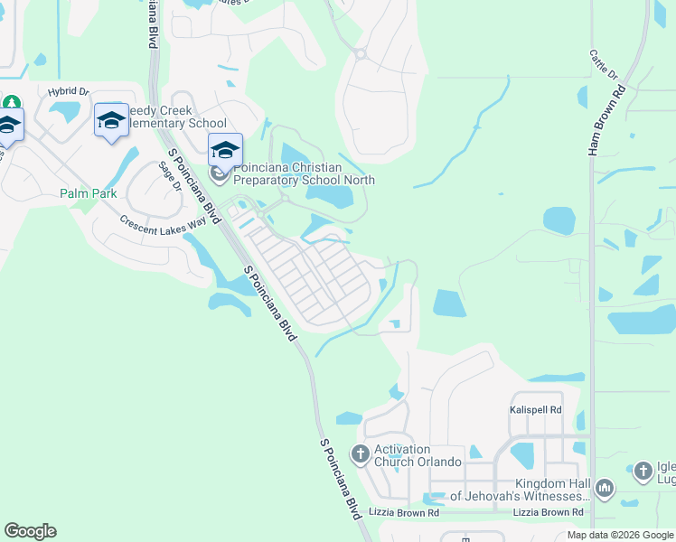 map of restaurants, bars, coffee shops, grocery stores, and more near 4959 Bond Street East in Kissimmee
