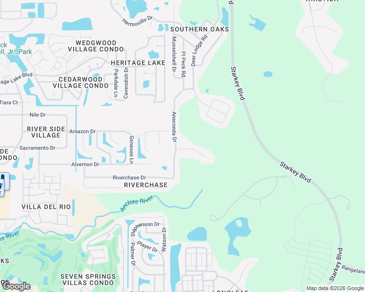 map of restaurants, bars, coffee shops, grocery stores, and more near 10039 Shooting Star Court in New Port Richey