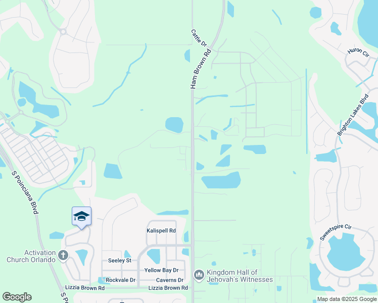 map of restaurants, bars, coffee shops, grocery stores, and more near 2611-2715 Ham Brown Rd in Osceola