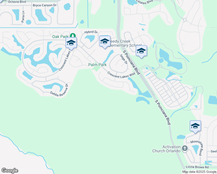 map of restaurants, bars, coffee shops, grocery stores, and more near 5152 Heatherstone Court in Kissimmee
