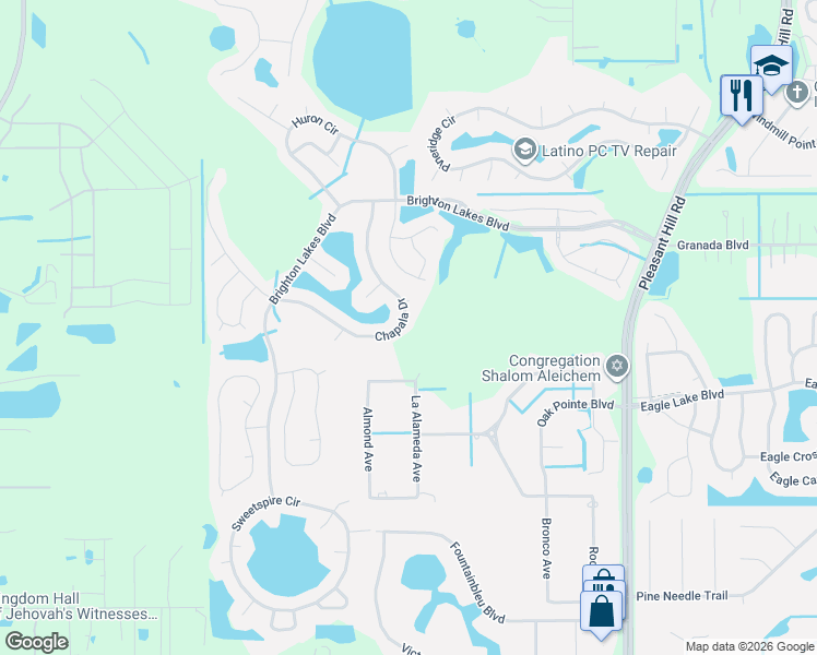 map of restaurants, bars, coffee shops, grocery stores, and more near 4221 Silver Pine Street in Kissimmee
