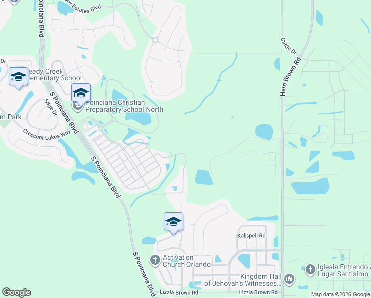 map of restaurants, bars, coffee shops, grocery stores, and more near 4921 Harold Stanley Drive in Kissimmee