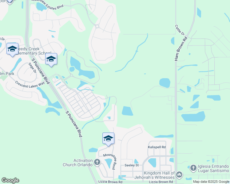map of restaurants, bars, coffee shops, grocery stores, and more near 4921 Harold Stanley Drive in Kissimmee