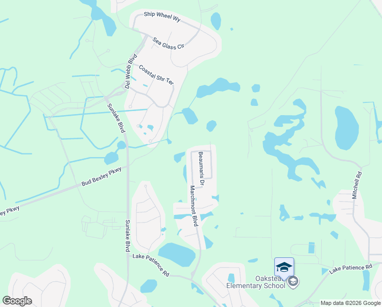 map of restaurants, bars, coffee shops, grocery stores, and more near 4525 Marchmont Boulevard in Land O' Lakes