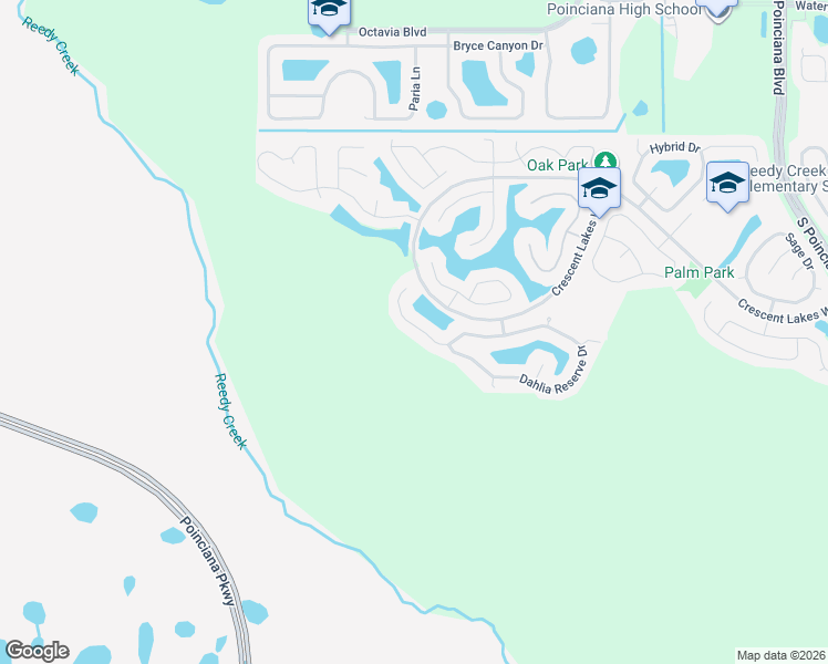 map of restaurants, bars, coffee shops, grocery stores, and more near 5322 Coral Vine Lane in Kissimmee