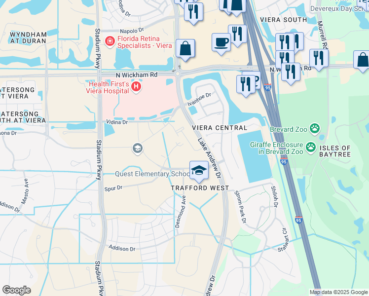 map of restaurants, bars, coffee shops, grocery stores, and more near in Melbourne