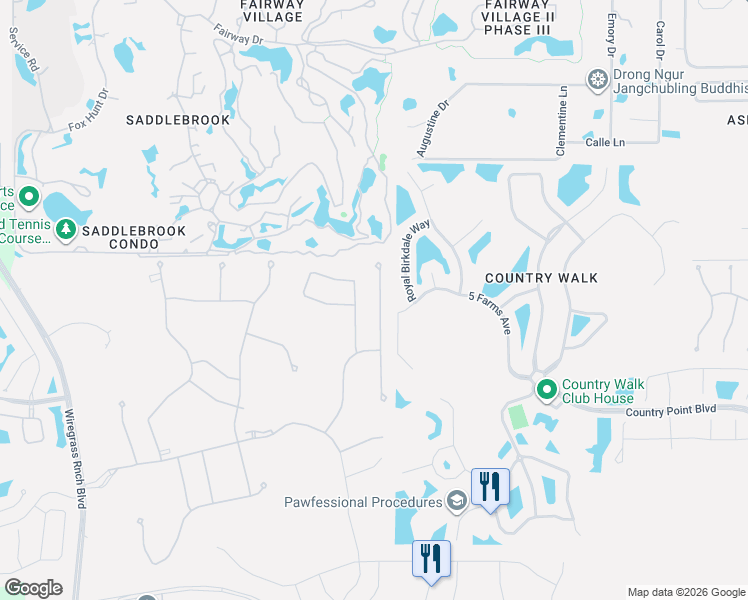map of restaurants, bars, coffee shops, grocery stores, and more near 4639 Garofalo Road in Wesley Chapel