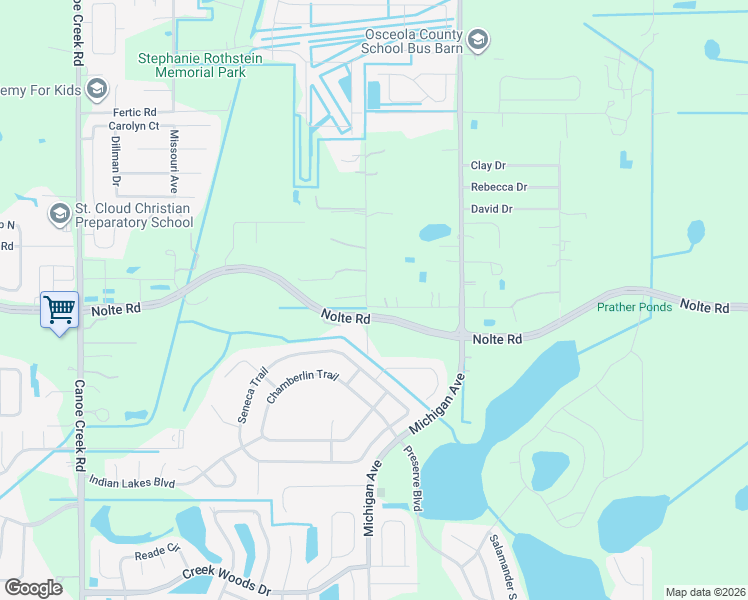 map of restaurants, bars, coffee shops, grocery stores, and more near 3651 South Indiana Avenue in Saint Cloud
