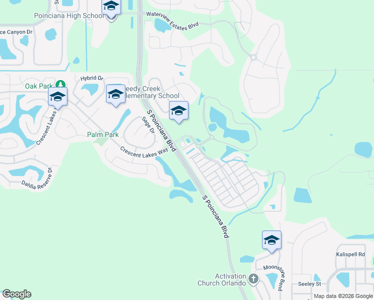map of restaurants, bars, coffee shops, grocery stores, and more near 4988 Town Terrace North in Kissimmee