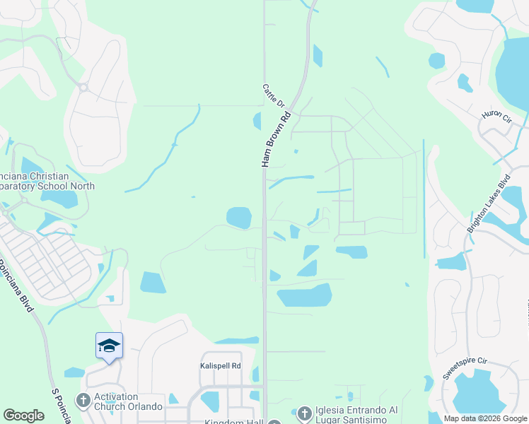map of restaurants, bars, coffee shops, grocery stores, and more near County Road 535 in Kissimmee