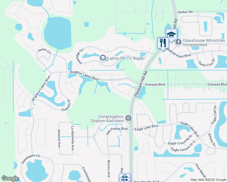 map of restaurants, bars, coffee shops, grocery stores, and more near 2579 Volta Circle in Kissimmee