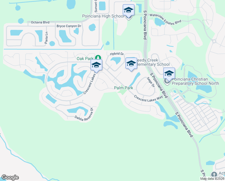 map of restaurants, bars, coffee shops, grocery stores, and more near 2519 Jasmine Trace Drive in Kissimmee