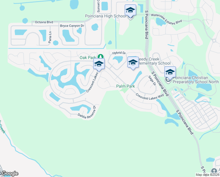 map of restaurants, bars, coffee shops, grocery stores, and more near 2525 Jasmine Trace Drive in Kissimmee