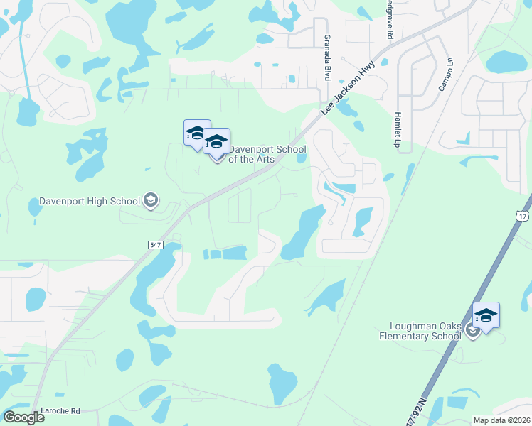 map of restaurants, bars, coffee shops, grocery stores, and more near 287 Annabelle Way in Davenport