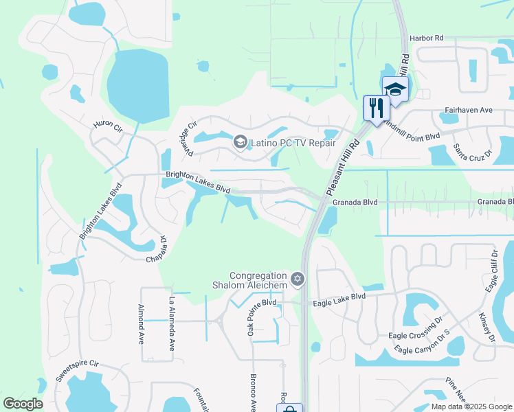 map of restaurants, bars, coffee shops, grocery stores, and more near 2506 Volta Circle in Kissimmee
