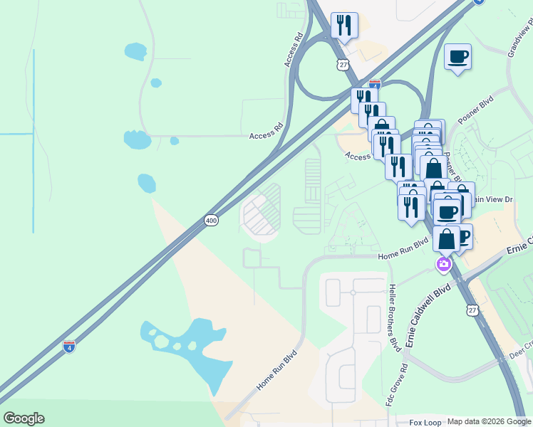 map of restaurants, bars, coffee shops, grocery stores, and more near 2727 Frontage Road in Davenport