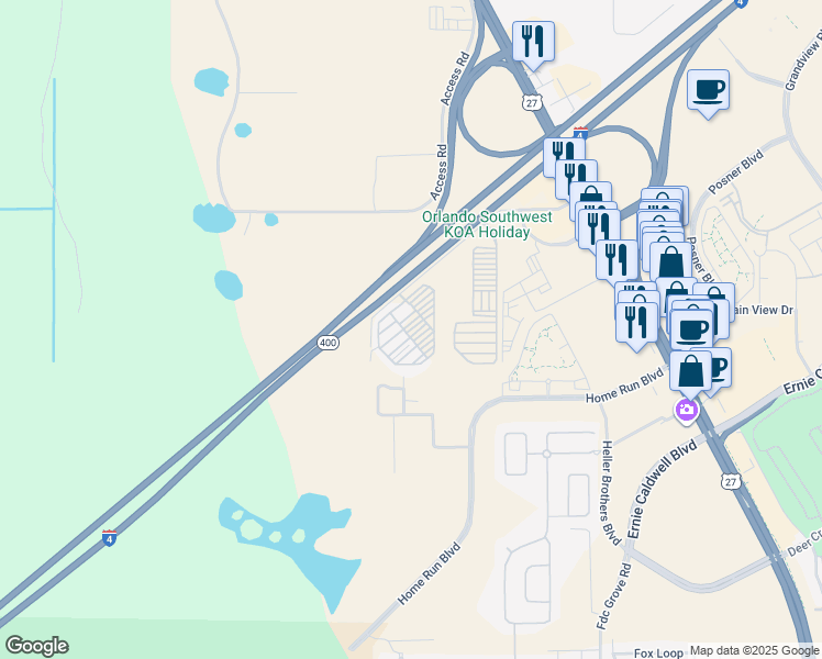map of restaurants, bars, coffee shops, grocery stores, and more near Michigan Road in Davenport