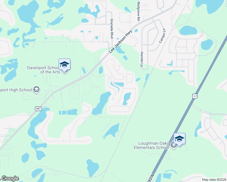 map of restaurants, bars, coffee shops, grocery stores, and more near 293 Primrose Drive in Davenport