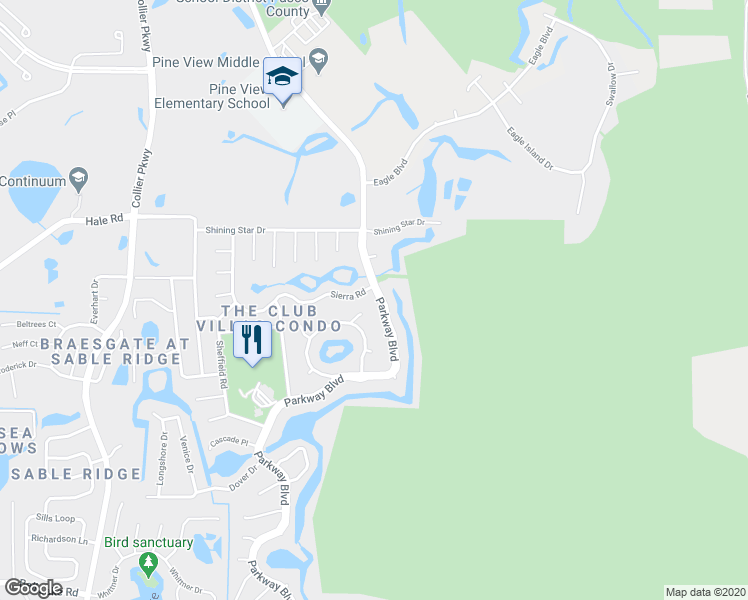 map of restaurants, bars, coffee shops, grocery stores, and more near 4759 Parkway Boulevard in Land O' Lakes