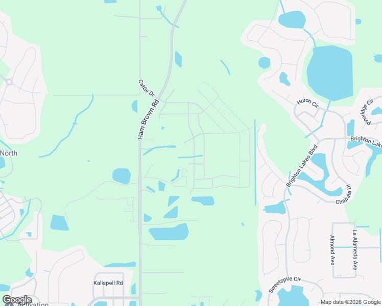 map of restaurants, bars, coffee shops, grocery stores, and more near 2501 Ham Brown Road in Kissimmee