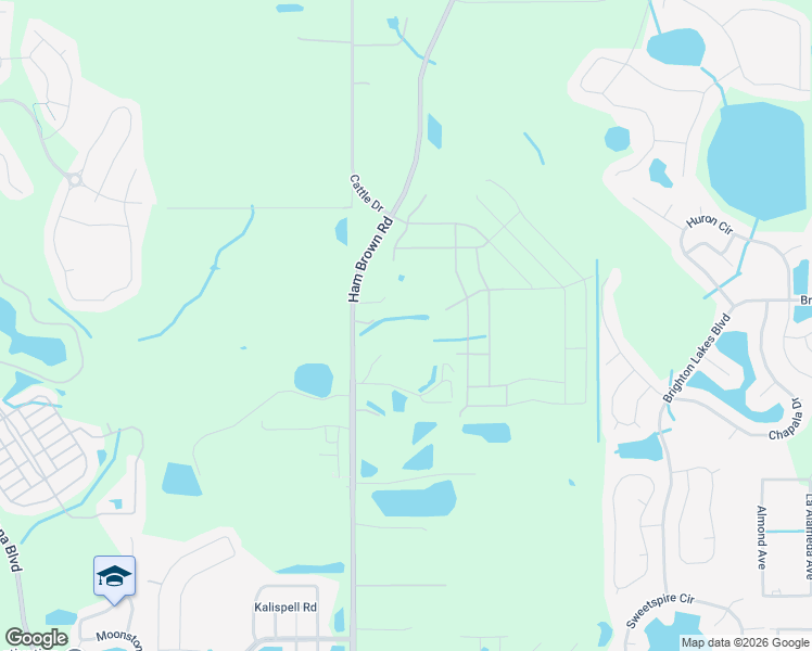 map of restaurants, bars, coffee shops, grocery stores, and more near 2501 Ham Brown Road in Kissimmee