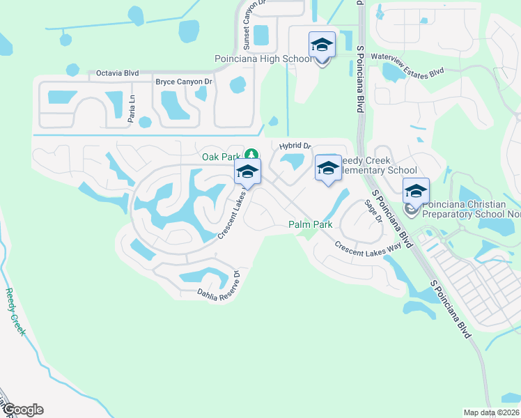 map of restaurants, bars, coffee shops, grocery stores, and more near 5213 Jasmine Trace Lane in Kissimmee