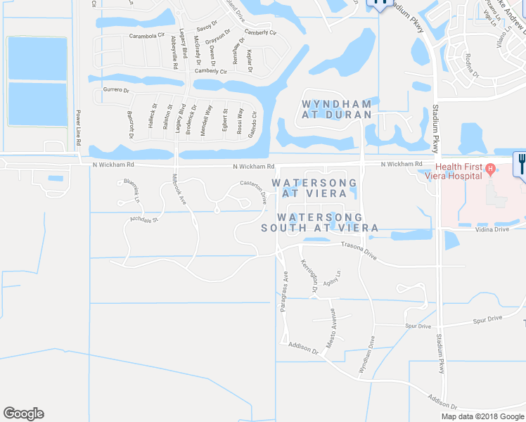 map of restaurants, bars, coffee shops, grocery stores, and more near 2941 Casterton Drive in Melbourne