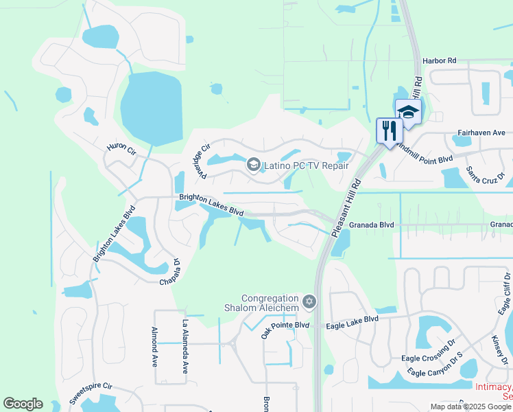 map of restaurants, bars, coffee shops, grocery stores, and more near 3626 Kariba Court in Kissimmee