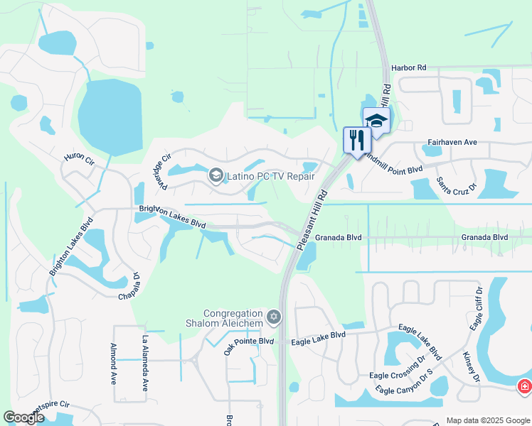 map of restaurants, bars, coffee shops, grocery stores, and more near 3603 Kariba Court in Kissimmee