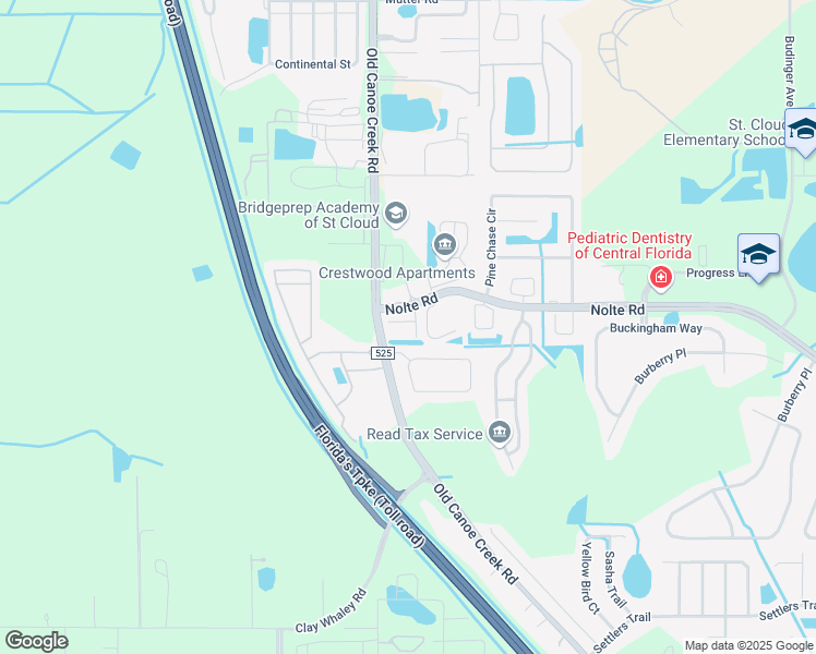 map of restaurants, bars, coffee shops, grocery stores, and more near 4313 Nolte Road in St. Cloud