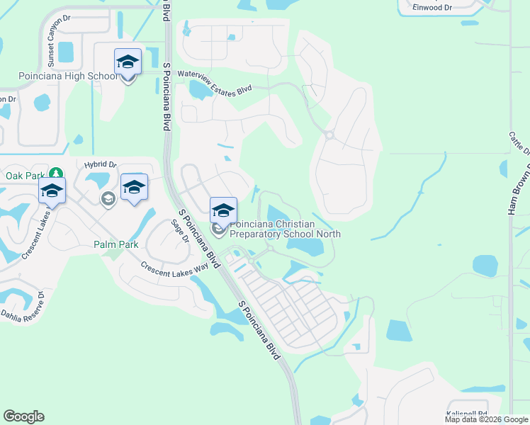 map of restaurants, bars, coffee shops, grocery stores, and more near 2513 Old Kent Circle in Kissimmee