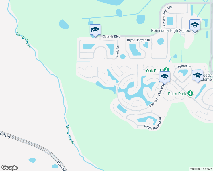 map of restaurants, bars, coffee shops, grocery stores, and more near 5508 Willow Bend Trail in Kissimmee