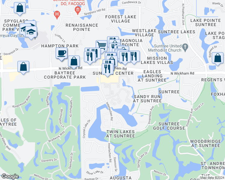 map of restaurants, bars, coffee shops, grocery stores, and more near Unnamed Road in Melbourne