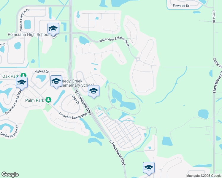 map of restaurants, bars, coffee shops, grocery stores, and more near 2541 Old Kent Circle in Kissimmee
