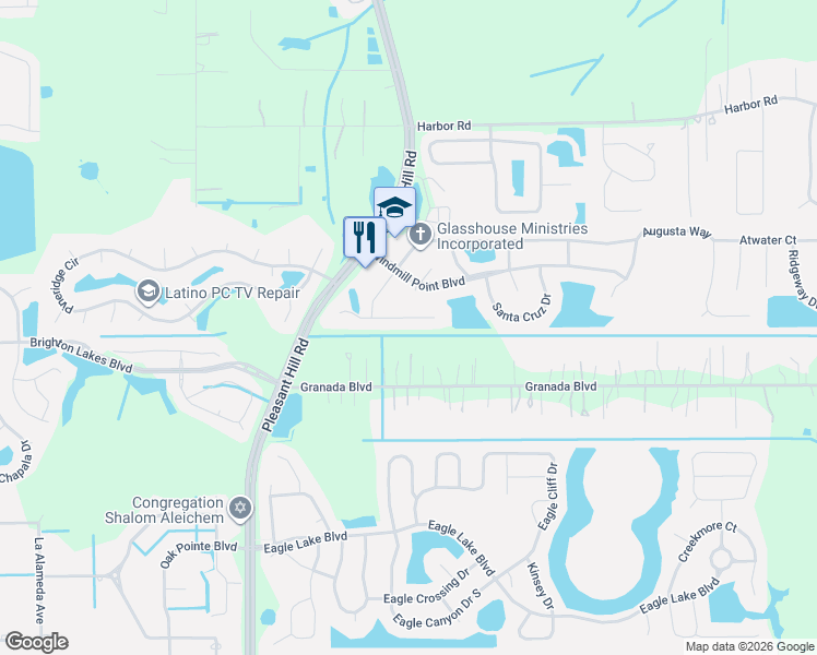 map of restaurants, bars, coffee shops, grocery stores, and more near 3207 Saint Augustine Court in Kissimmee