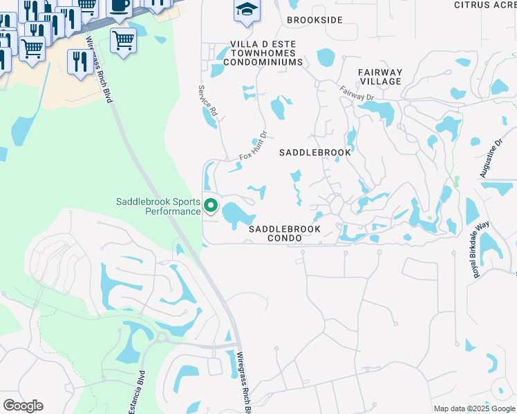 map of restaurants, bars, coffee shops, grocery stores, and more near 29147 Bay Hollow Drive in Zephyrhills