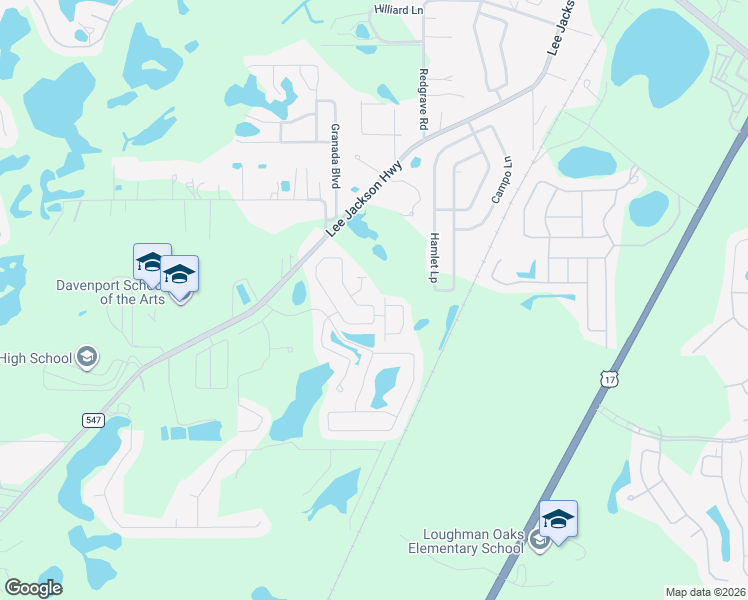 map of restaurants, bars, coffee shops, grocery stores, and more near 402 Sardinia Circle in Davenport