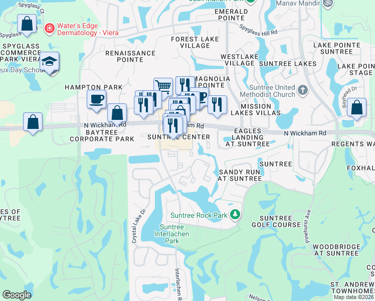 map of restaurants, bars, coffee shops, grocery stores, and more near Unnamed Road in Melbourne