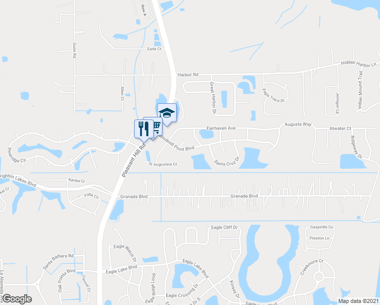 map of restaurants, bars, coffee shops, grocery stores, and more near 3229 Windmill Point Boulevard in Kissimmee