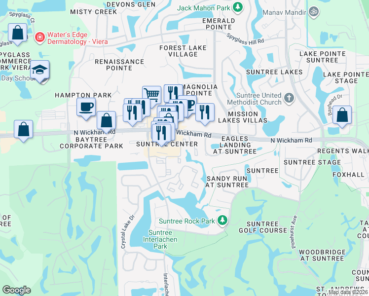 map of restaurants, bars, coffee shops, grocery stores, and more near in Brevard County