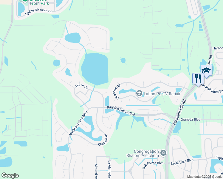 map of restaurants, bars, coffee shops, grocery stores, and more near 4161 Vanern Way in Kissimmee