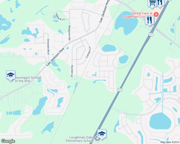 map of restaurants, bars, coffee shops, grocery stores, and more near 553 Viola Drive in Davenport