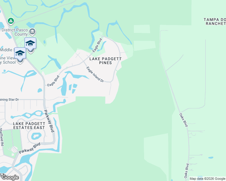 map of restaurants, bars, coffee shops, grocery stores, and more near 5016 Swallow Drive in Land O' Lakes